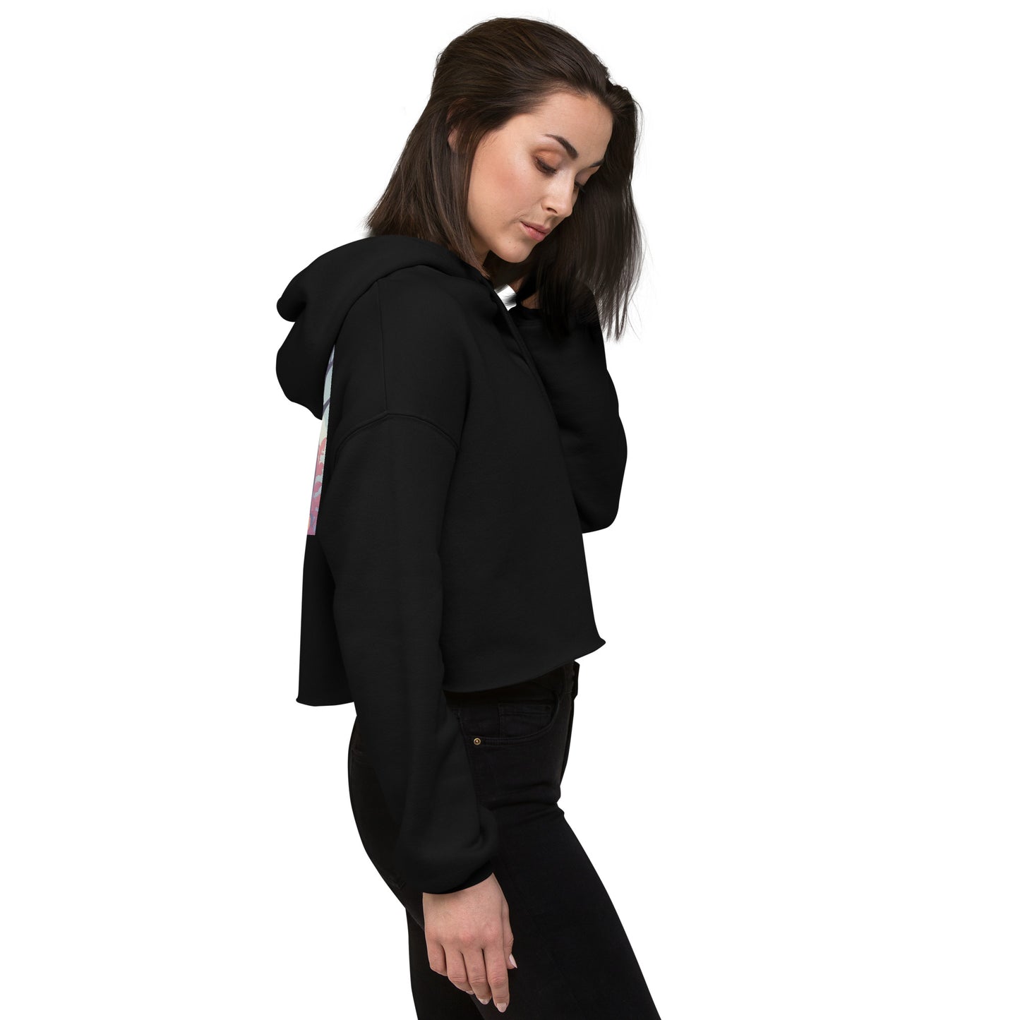 Halloween fall ghost Crop Hoodie